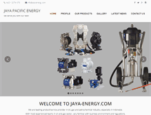 Tablet Screenshot of jaya-energy.com